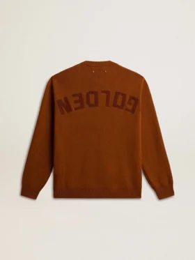 Herren-Pullover mit Rundhalsausschnitt und Logo auf dem Rücken