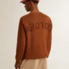 Herren-Pullover mit Rundhalsausschnitt und Logo auf dem Rücken