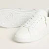 Herren-Purestar mit weissem Lederstern und burgunderroter Fersenlasche aus Leder mit Krokodilprägung