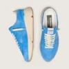 Herren-Running Sole aus leuchtend blauem Wildleder mit weissem Stern
