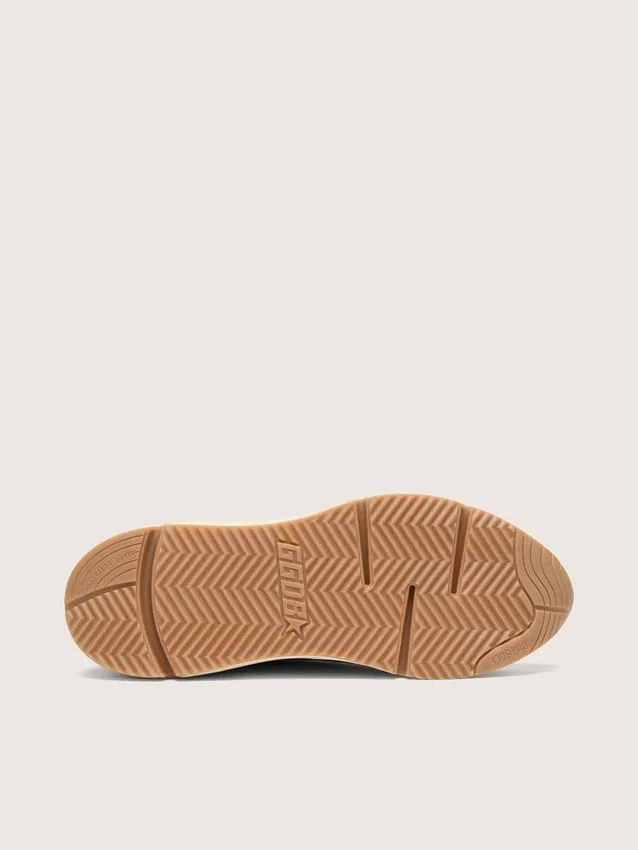 Herren-Running Sole aus leuchtend blauem Wildleder mit weissem Stern