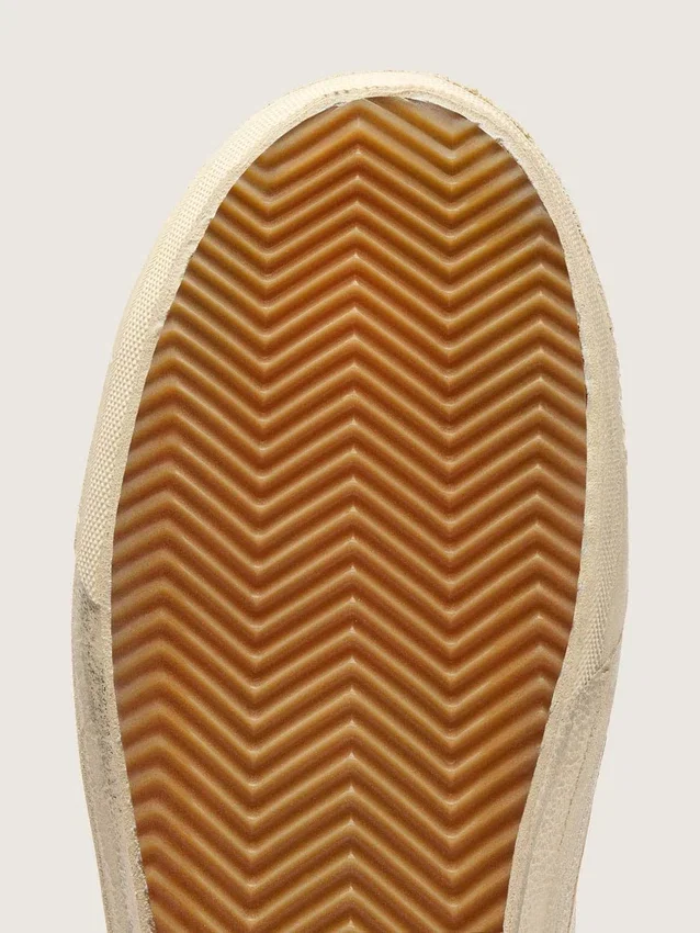 Herren-Slide mit hellblauem Lederstern und metallisch-silbernem Lederakzent