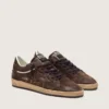 Herren-Sneaker «Ball Star» aus braunem Wildleder mit braunem Lederstern und Fersenlasche