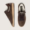 Herren-Sneaker «Ball Star» aus braunem Wildleder mit braunem Lederstern und Fersenlasche