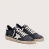 Herren-Sneaker «Ball Star» aus schwarzem Nappa mit weissem Lederstern und Fersenlasche