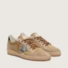 Herren-Sneaker «Ball Star LTD» aus tabakfarbenem Wildleder mit silbernem Stern