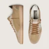 Herren-Sneaker «Ball Star LTD» aus tabakfarbenem Wildleder mit silbernem Stern