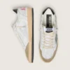 Herren-Sneaker «Ball Star» mit Stern aus Metallic-Leder und grauer Lederlasche an der Ferse