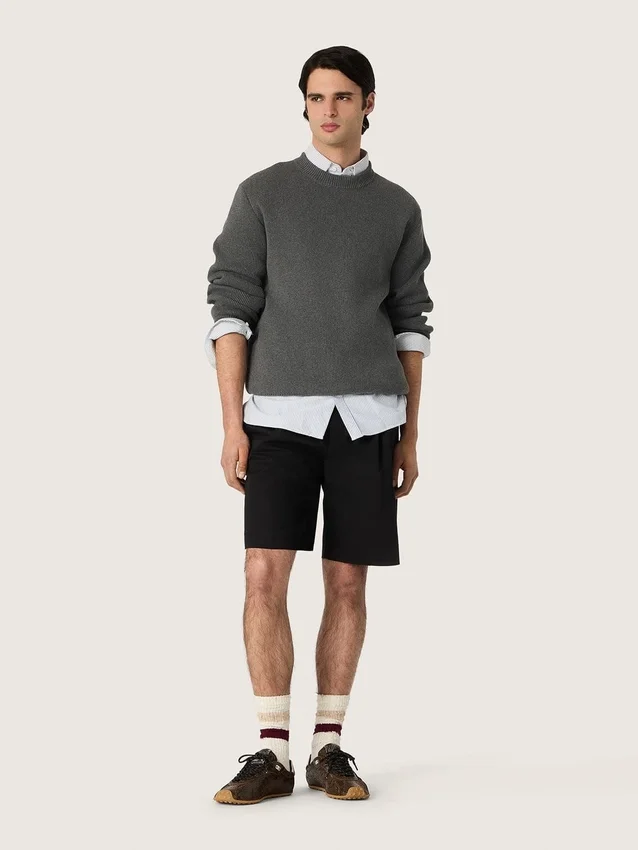 Herren-Sneaker «Marathon Speed» aus Leder mit braunem Schlangenprint, schwarzem Stern und silberner Fersenlasche aus Leder