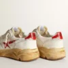 Herren-Sneaker mit Running Sole, Lederstern und Fersenlasche mit rotem Aufdruck
