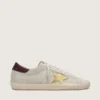 Herren-Super-Star CNY aus elfenbeinfarbenem Wildleder mit Stern aus Metallic-Leder und Fersenlasche aus Leder