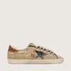 Herren-Super-Star LTD aus beigem Canvas mit schwarzem Lederstern