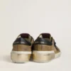 Herren-Super-Star LTD aus gewachstem Wildleder mit Stern im Python-Print und Fersenlasche aus Nappaleder