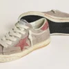Herren-Super-Star LTD aus grauem Wildleder mit rotem Stern und Fersenlasche aus gewachstem Wildleder