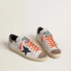 Herren-Super-Star LTD aus Leder mit schwarzem Lederstern und beiger Lederlasche an der Ferse