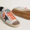 Herren-Super-Star LTD aus Leder mit schwarzem Lederstern und beiger Lederlasche an der Ferse