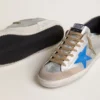 Herren-Super-Star LTD aus silbermetallischem Wildleder mit Lederstern und Fersenlasche aus Wildleder