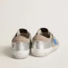 Herren-Super-Star LTD aus silbermetallischem Wildleder mit Lederstern und Fersenlasche aus Wildleder