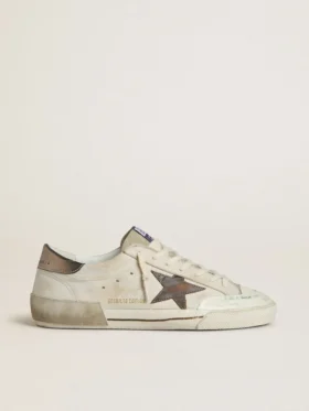Herren-Super-Star LTD aus Wildleder mit braunem Lederstern und Fersenlasche aus Metallic-Leder