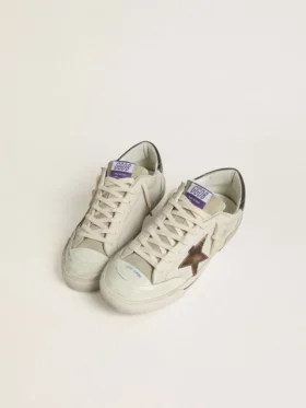 Herren-Super-Star LTD aus Wildleder mit braunem Lederstern und Fersenlasche aus Metallic-Leder