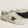 Herren-Super-Star LTD aus Wildleder mit braunem Lederstern und Fersenlasche aus Metallic-Leder