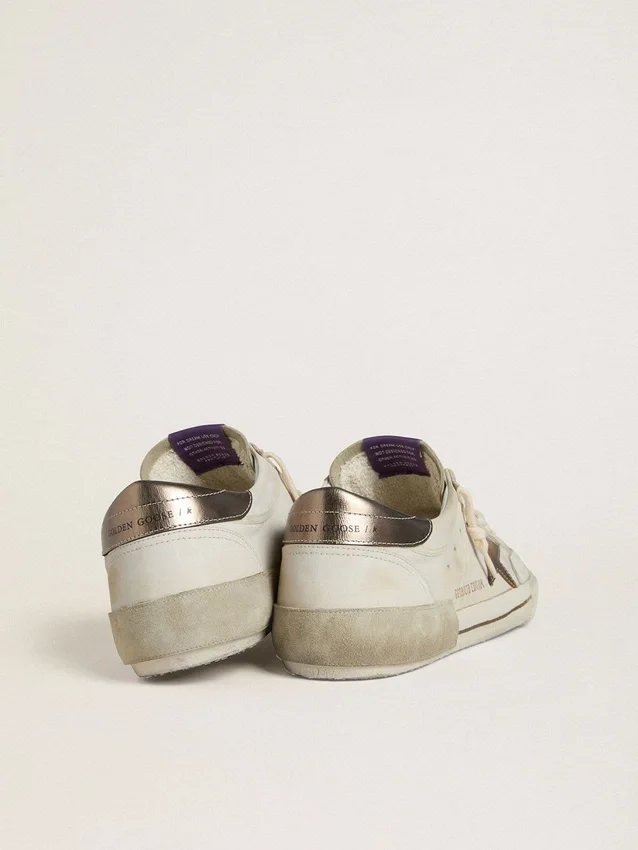 Herren-Super-Star LTD aus Wildleder mit braunem Lederstern und Fersenlasche aus Metallic-Leder