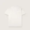 Herren-T-Shirt aus vintage-weissem Baumwolljersey