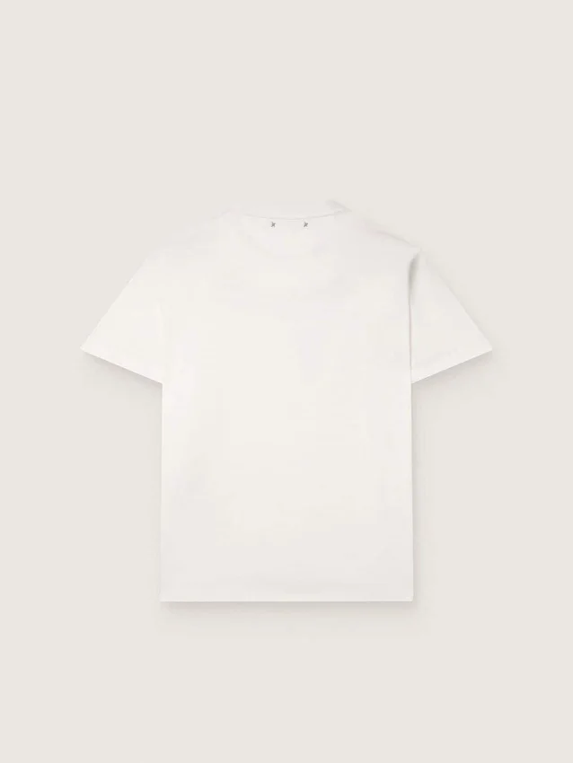 Herren-T-Shirt aus vintage-weissem Baumwolljersey