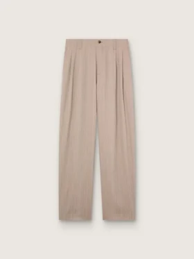 Herrenhose aus grauer Wollmischung mit Nadelstreifenmuster