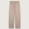 Herrenhose aus grauer Wollmischung mit Nadelstreifenmuster