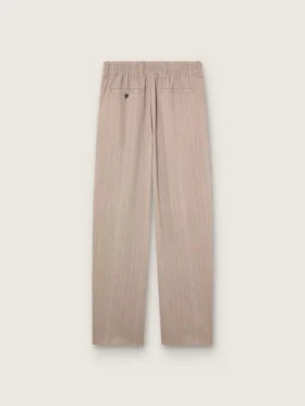 Herrenhose aus grauer Wollmischung mit Nadelstreifenmuster