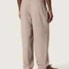 Herrenhose aus grauer Wollmischung mit Nadelstreifenmuster