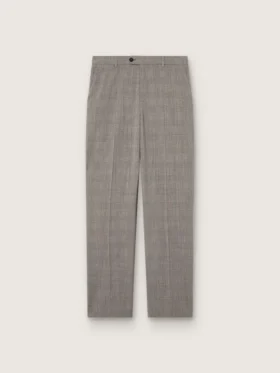 Herrenhose in Slim-Fit-Passform mit grauem Prince-of-Wales-Karomuster