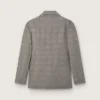 Herrenjacke aus grauer Wolle mit Prince-of-Wales-Karomuster
