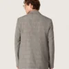 Herrenjacke aus grauer Wolle mit Prince-of-Wales-Karomuster
