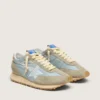 Herrenmodell «Marathon» mit hellblauem Nylon-Obermaterial und pastellblauem Stern