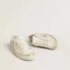 Hi Star aus Wildleder mit silbernem Stern aus Metallic-Leder und Fersenlasche