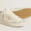 Hi Star aus Wildleder mit silbernem Stern aus Metallic-Leder und Fersenlasche