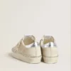 Hi Star aus Wildleder mit silbernem Stern aus Metallic-Leder und Fersenlasche