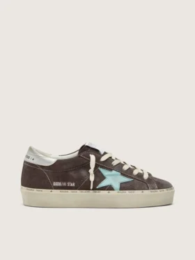 Hi Star für Damen aus dunkelgrauem Wildleder mit aquagrünem Stern
