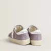 Hi Star für Damen aus violettem Wildleder mit silbernem Glitzerstern