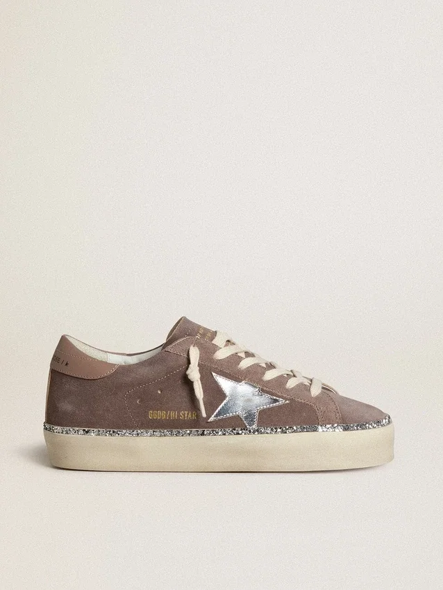 Hi Star für Damen aus Wildleder mit silbernem Lederstern und Lederlasche an der Ferse