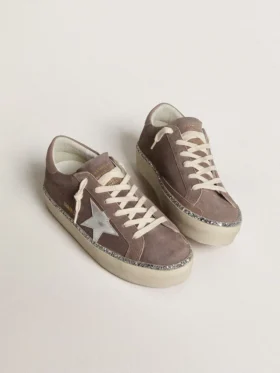 Hi Star für Damen aus Wildleder mit silbernem Lederstern und Lederlasche an der Ferse