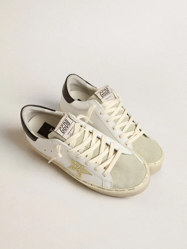 Hi Star mit Swarovski-Kristallstern und schwarzer Fersenlasche