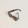 Jackie-Sonnenbrille in quadratischer Form mit Schildpattmuster