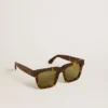 Jamie-Sonnenbrille in quadratischer Form mit havannabraunem Rahmen