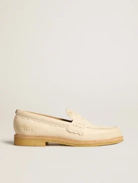Jerry-Loafer aus butterweissem Leder