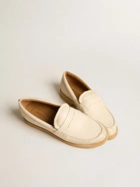 Jerry-Loafer aus butterweissem Leder