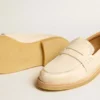 Jerry-Loafer aus butterweissem Leder