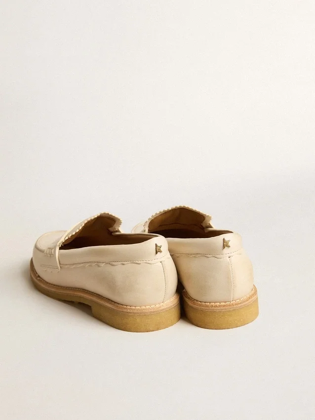 Jerry-Loafer aus butterweissem Leder